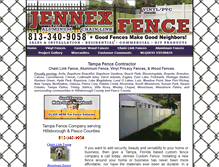 Tablet Screenshot of jennexfencetampa.com